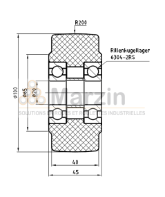 ROUE PAG PEVOLON® 100/040/5/20