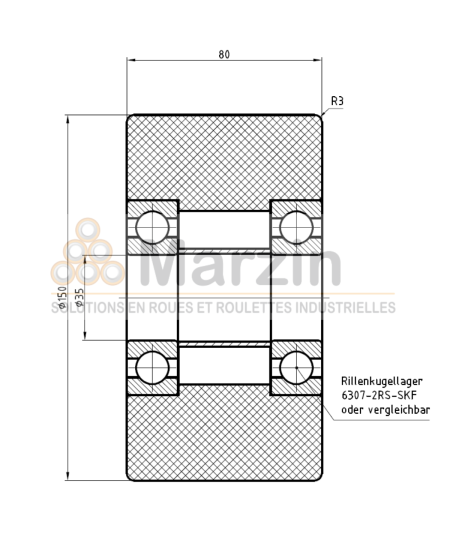 ROUE PAG PEVOLON® 150/080/5/35