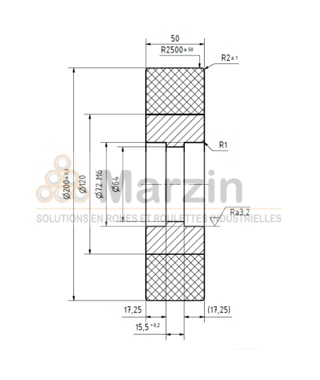 ROUE PAG PEVOLON® 200/050/72x17,25 B