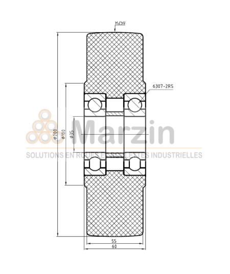 ROUE PAG PEVOLON® 200/055/5/35