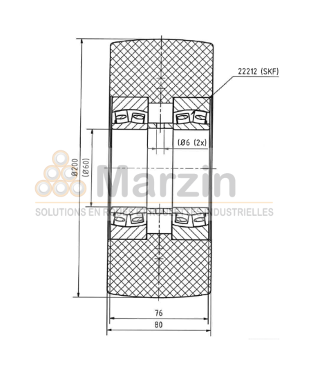 ROUE PAG PEVOLON® 200/080/3/60