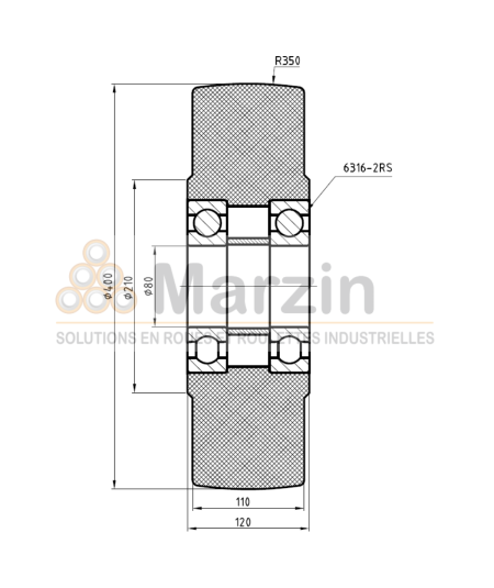 ROUE PAG PEVOLON® 400/110/5/80