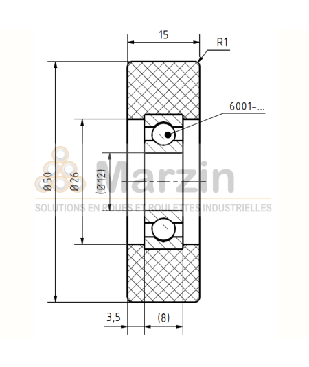 GALET PEVOLON® 130 PA/050/015/5/12