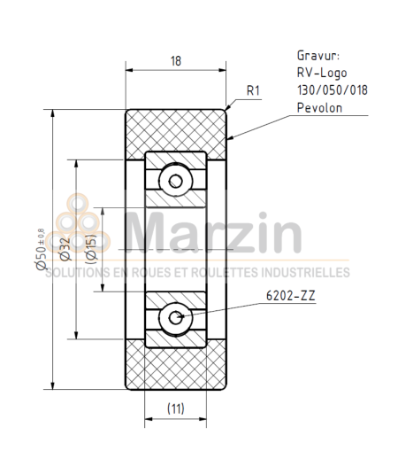 GALET PEVOLON® 130 PA/050/018/5/15