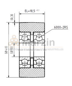 GALET PEVOLON® 130 PA/040/018.5/5/10