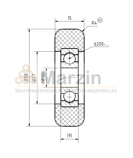 GALET PEVOTHAN®  130 PU/050/015/5/10