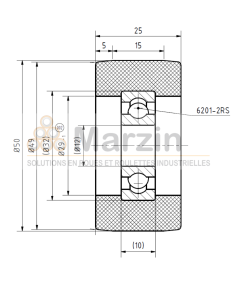 GALET PEVOTHAN® 130 PU/050/025/5/12