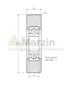 GALET PEVOTHAN®  130 PU/080/020/5/20