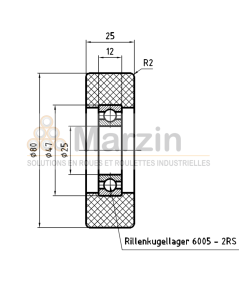GALET PEVOTHAN®  130 PU/080/025/5/25