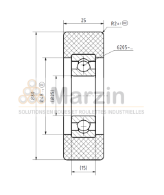 GALET PEVOTHAN®  130 PU/080/025/5/25