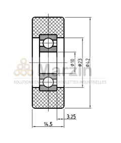 GALET PEVOTHAN®  130 PU/042/014,5/5/10