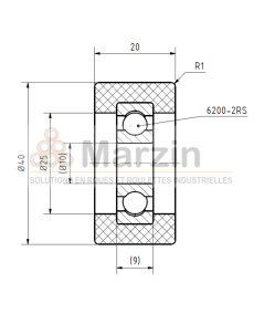 GALET PEVOTHAN®  130 PU/040/020/5/10