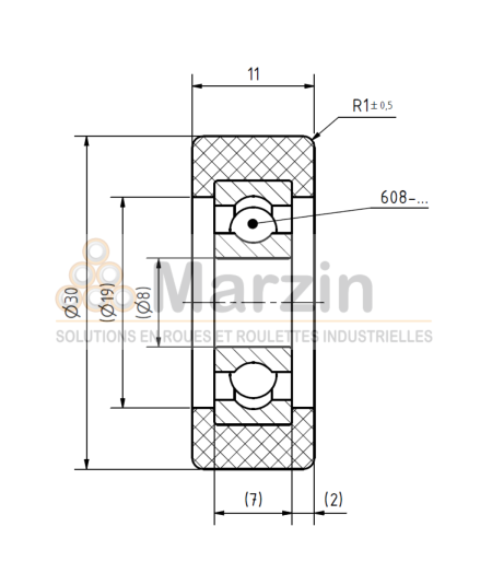 GALET PEVOTHAN®  130 PU/030/011/5/08