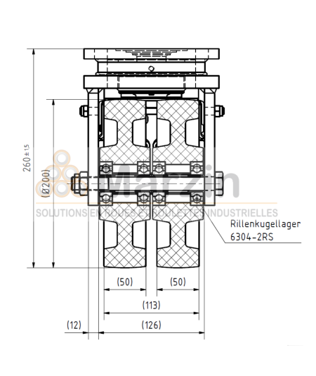 ROULETTE PEVOLON® ULCDRF 200/50/5