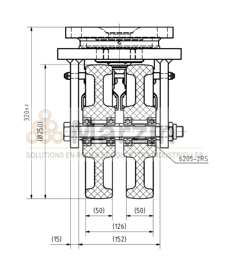 ROULETTE PEVOLON® ULCDRF 250/50/5