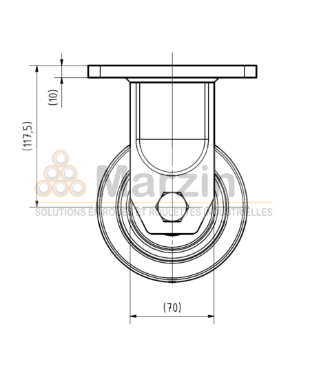 ROULETTE PEVOLON® UBCD 125/50/5