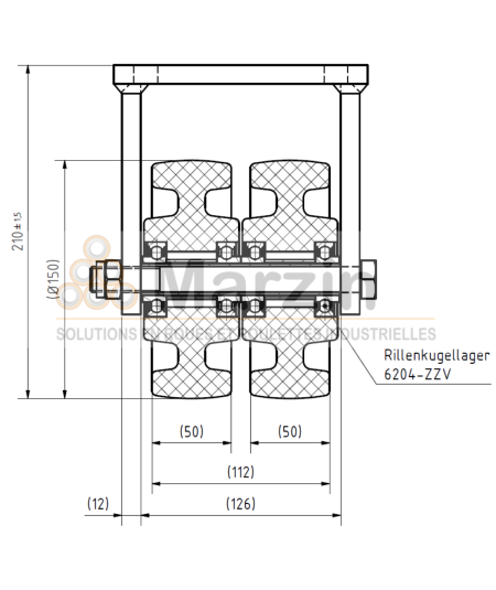 ROULETTE PEVOLON® UBCD 150/50/5