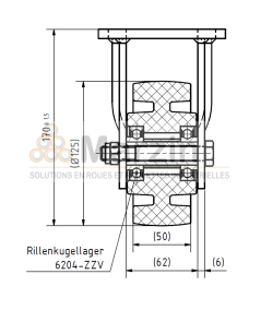 ROULETTE PEVOLON®  UBC 125/50/5