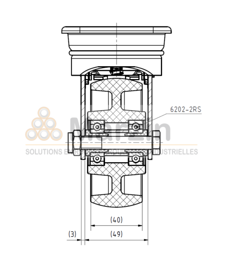 ROULETTE PEVOLON®  WLXF 100/40/5 L