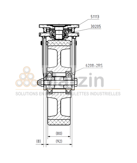 ROULETTE PUR 191 F/300/080/5