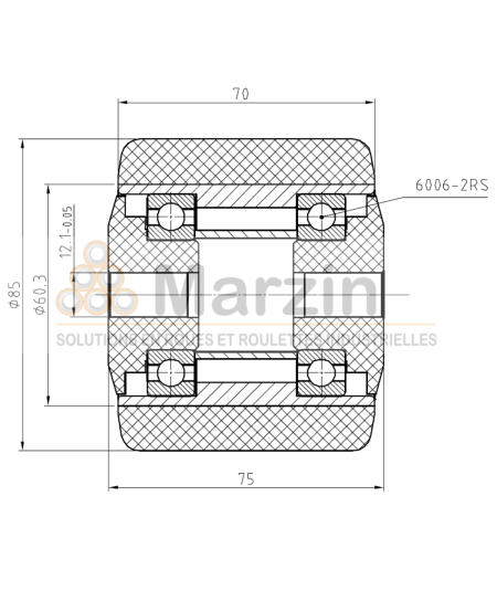 GALET PEVOPUR®  85/070/075/12 AR EP