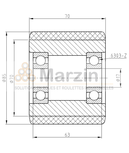 GALET PEVOPUR®  85/070/063/17 AR