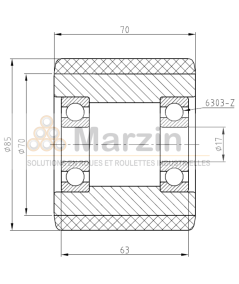 GALET PEVOPUR®  85/070/063/17 AR