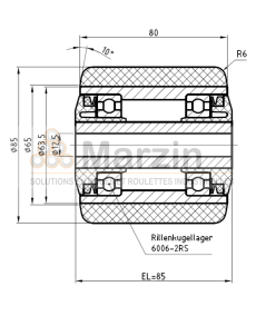 GALET PEVOPUR®  85/080/085/12 AR EP