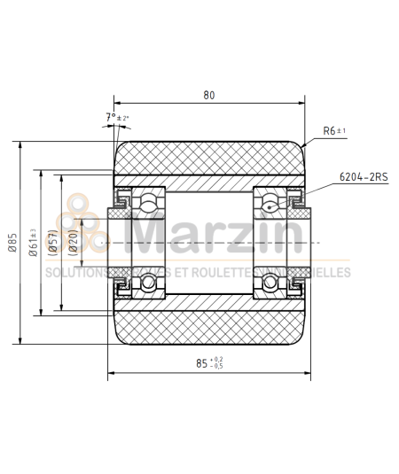 GALET PEVOPUR®  85/080/085/20 AR CR