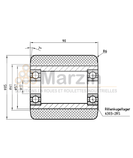 GALET PEVOPUR®  85/090/090/17 AR