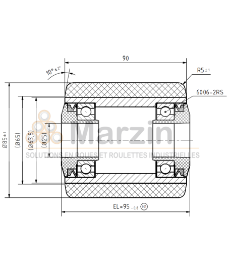 GALET PEVOPUR®  85/090/095/25 AR EP