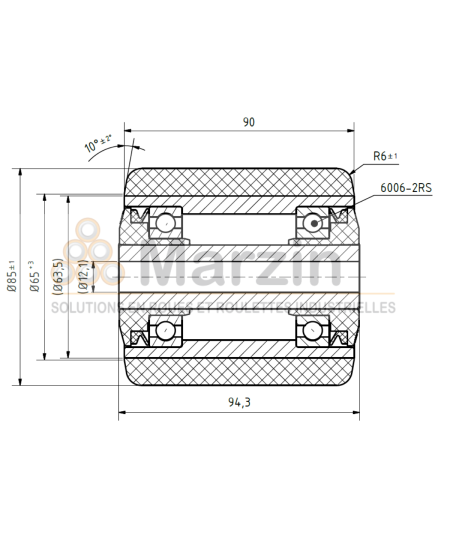 GALET PEVOPUR®  85/090/094.3/12 AR EP