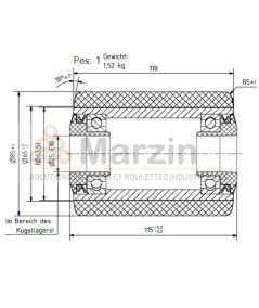 GALET PEVOPUR®  85/110/115/25 AR EP