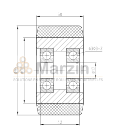 GALET PEVOPUR®  95/050/050/17 AR