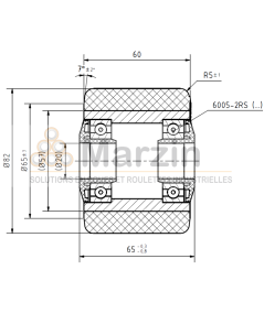 GALET PEVODYN®-SOFT 82/060/064.7/20