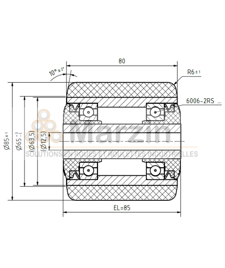 GALET PEVODYN®-SOFT 85/080/085/12 AR EP