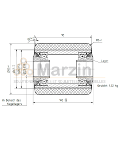 GALET PEVODYN®-SOFT  85/095/100/25 AR EP