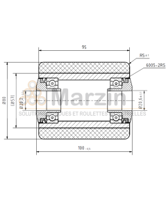 GALET VULKOLLAN®  80/095/100/20 AR EP