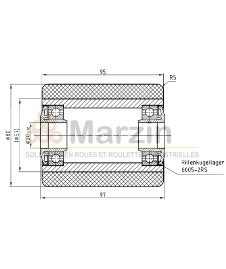 GALET VULKOLLAN®  80/095/097/20 AR EP