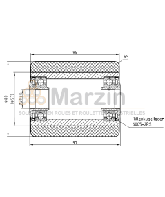 GALET VULKOLLAN®  80/095/097/20 AR EP