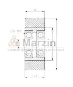 GALET VULKOLLAN®  82/034/034,6/17 AR