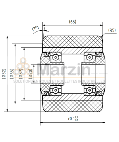GALET VULKOLLAN®  82/065/070/20 AR EP