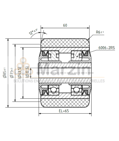 GALET VULKOLLAN®  85/060/065/12 AR EP 
