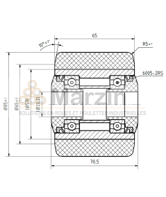 GALET VULKOLLAN®  85/065/070/20 AR EP