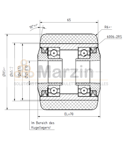 GALET VULKOLLAN®  85/065/070/25 AR EP
