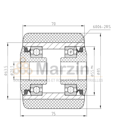 GALET VULKOLLAN®  85/070/075/20 AR EP