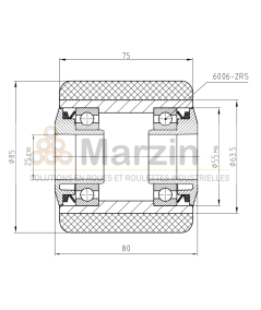 GALET VULKOLLAN®  85/075/080/25 AR EP 