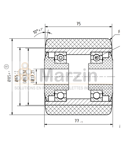GALET VULKOLLAN®  85/075/077/17 AR EP