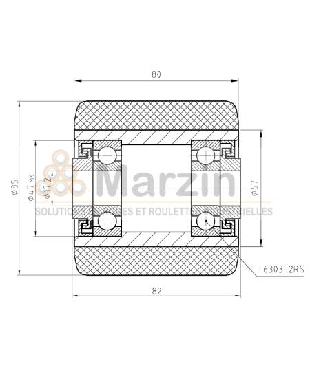 GALET VULKOLLAN®  85/080/082/17 AR CR