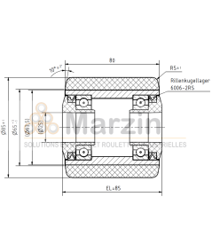 GALET VULKOLLAN®  85/080/085/25 AR EP